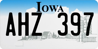 IA license plate AHZ397