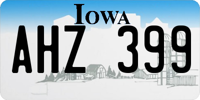 IA license plate AHZ399