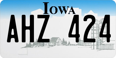 IA license plate AHZ424