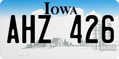 IA license plate AHZ426