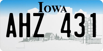 IA license plate AHZ431