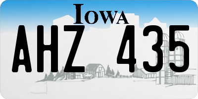 IA license plate AHZ435