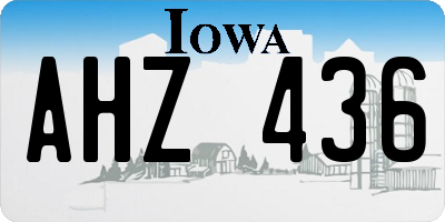 IA license plate AHZ436