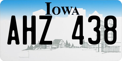 IA license plate AHZ438