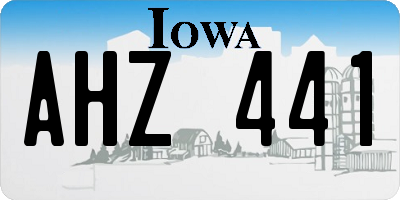 IA license plate AHZ441