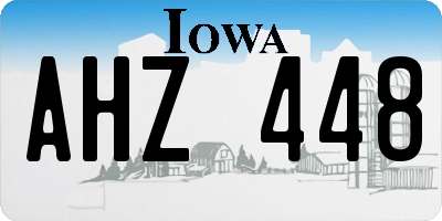 IA license plate AHZ448