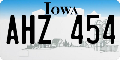 IA license plate AHZ454