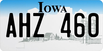 IA license plate AHZ460