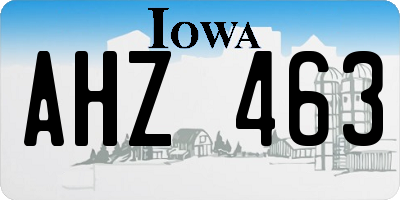 IA license plate AHZ463