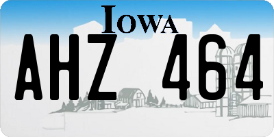 IA license plate AHZ464