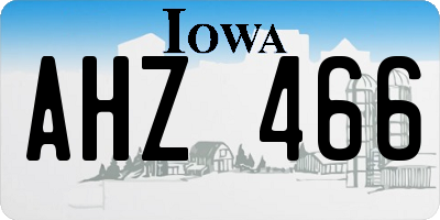 IA license plate AHZ466