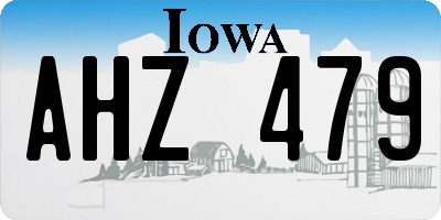 IA license plate AHZ479