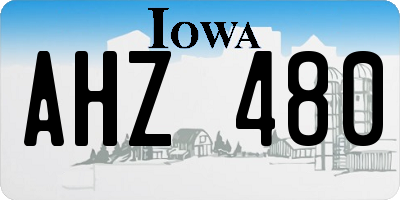 IA license plate AHZ480