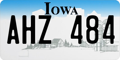 IA license plate AHZ484