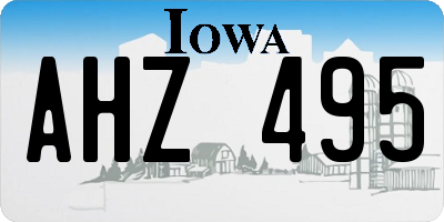 IA license plate AHZ495