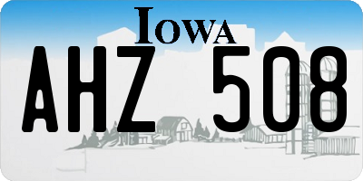 IA license plate AHZ508