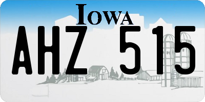 IA license plate AHZ515