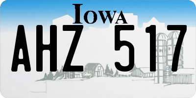 IA license plate AHZ517