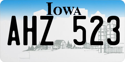 IA license plate AHZ523