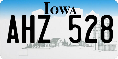 IA license plate AHZ528