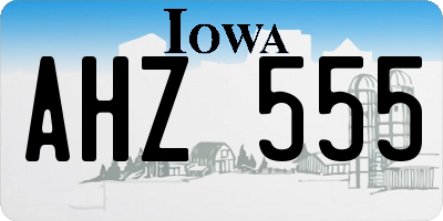 IA license plate AHZ555