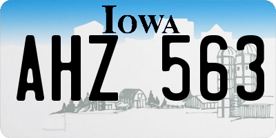 IA license plate AHZ563