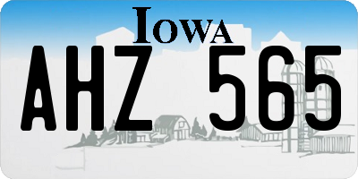 IA license plate AHZ565