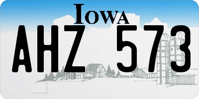 IA license plate AHZ573