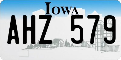 IA license plate AHZ579