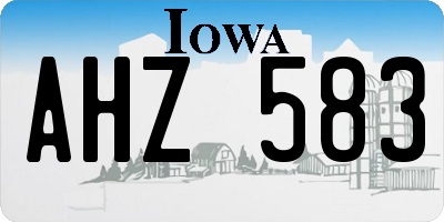IA license plate AHZ583