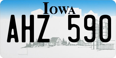 IA license plate AHZ590