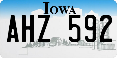 IA license plate AHZ592