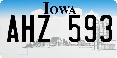 IA license plate AHZ593