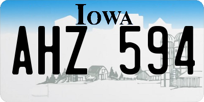 IA license plate AHZ594