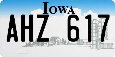 IA license plate AHZ617