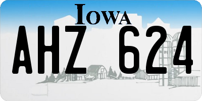 IA license plate AHZ624