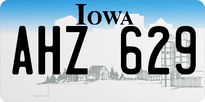 IA license plate AHZ629