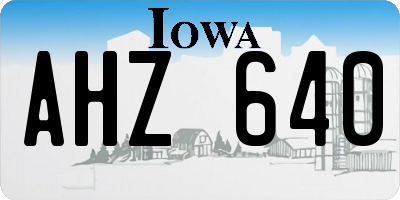 IA license plate AHZ640