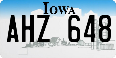IA license plate AHZ648