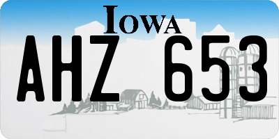 IA license plate AHZ653