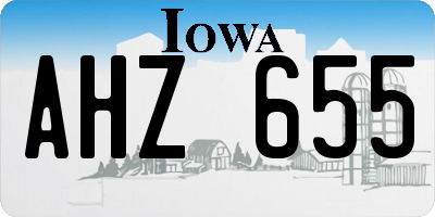 IA license plate AHZ655