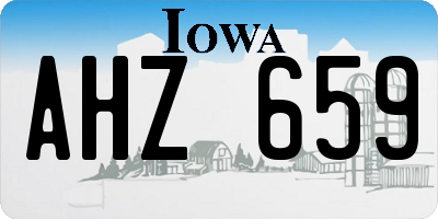 IA license plate AHZ659