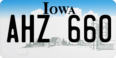 IA license plate AHZ660