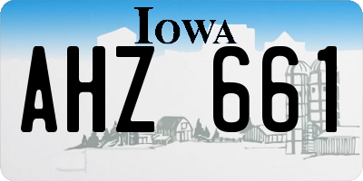 IA license plate AHZ661