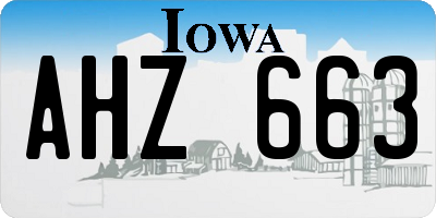 IA license plate AHZ663