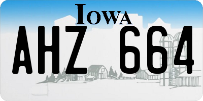 IA license plate AHZ664