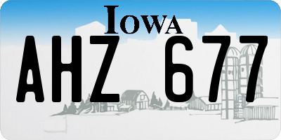 IA license plate AHZ677