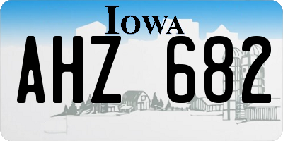 IA license plate AHZ682