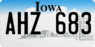 IA license plate AHZ683