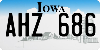 IA license plate AHZ686